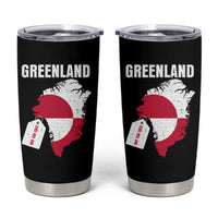 Greenland Not For Sale Patriotic Tumbler Cup Grunge Flag and Price Tag Protest