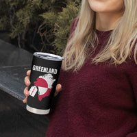 Greenland Not For Sale Patriotic Tumbler Cup Grunge Flag and Price Tag Protest