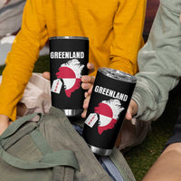 Greenland Not For Sale Patriotic Tumbler Cup Grunge Flag and Price Tag Protest