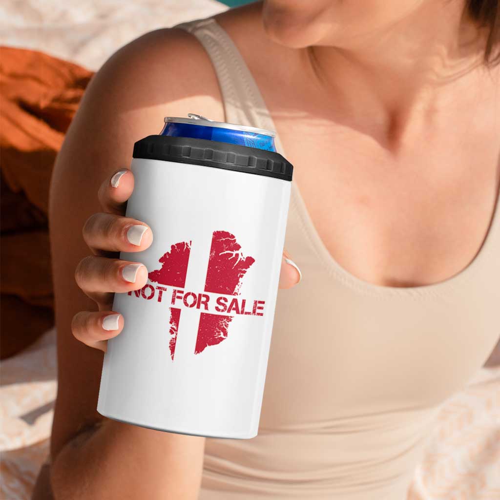 Denmark Stand With Greenland Not For Sale 4 in 1 Can Cooler Tumbler Danish Flag Unity Support Protest