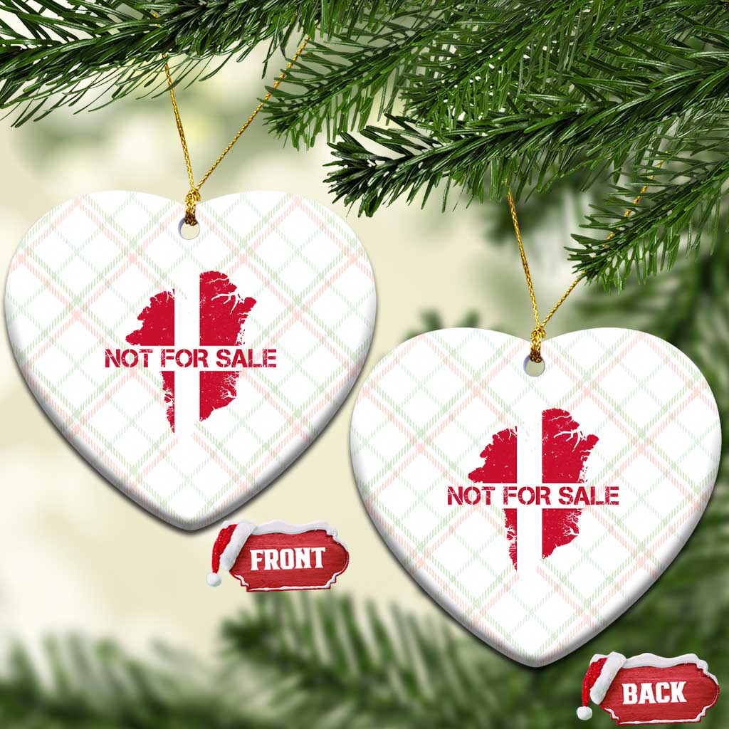Denmark Stand With Greenland Not For Sale Ceramic Ornament Danish Flag Unity Support Protest