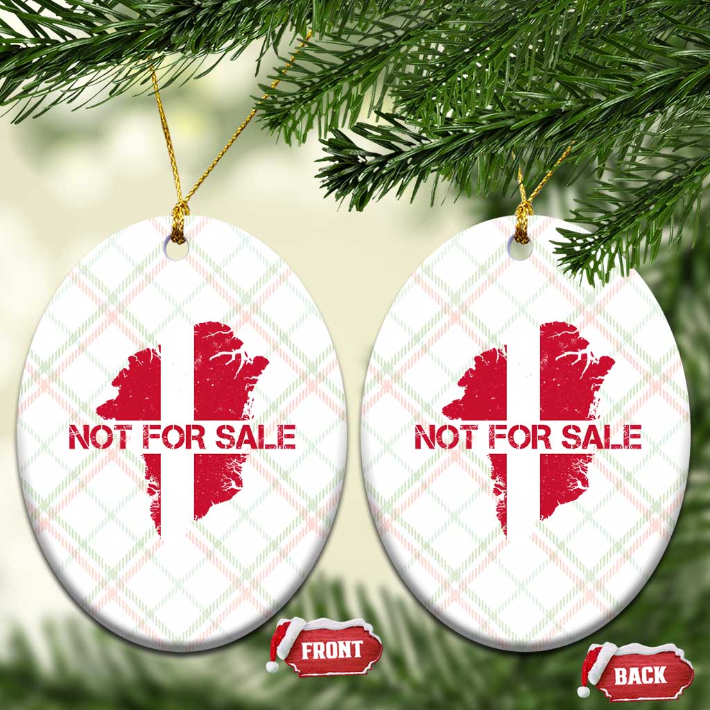 Denmark Stand With Greenland Not For Sale Ceramic Ornament Danish Flag Unity Support Protest