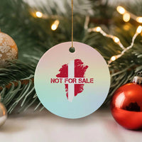 Denmark Stand With Greenland Not For Sale Ceramic Ornament Danish Flag Unity Support Protest