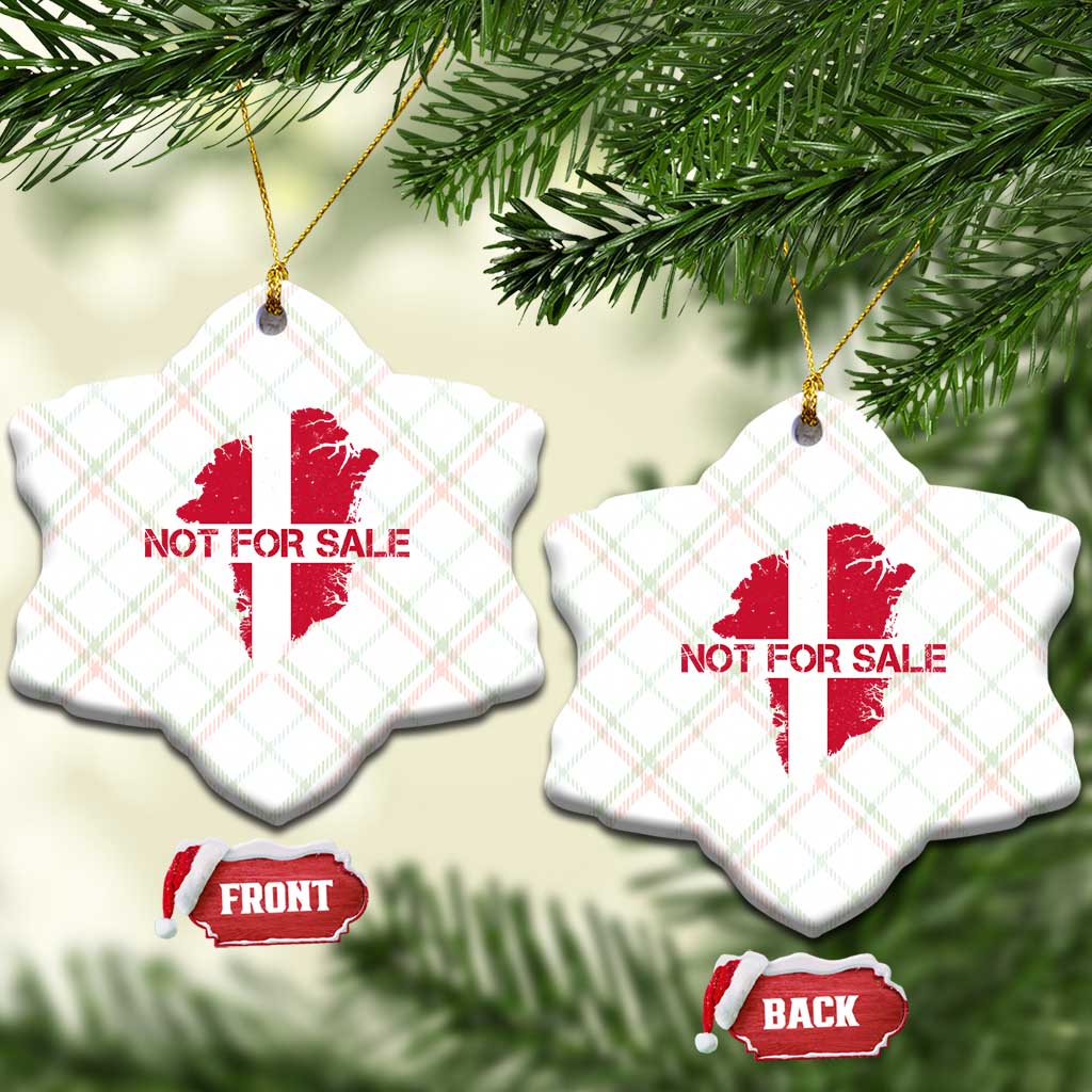 Denmark Stand With Greenland Not For Sale Ceramic Ornament Danish Flag Unity Support Protest