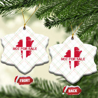 Denmark Stand With Greenland Not For Sale Ceramic Ornament Danish Flag Unity Support Protest