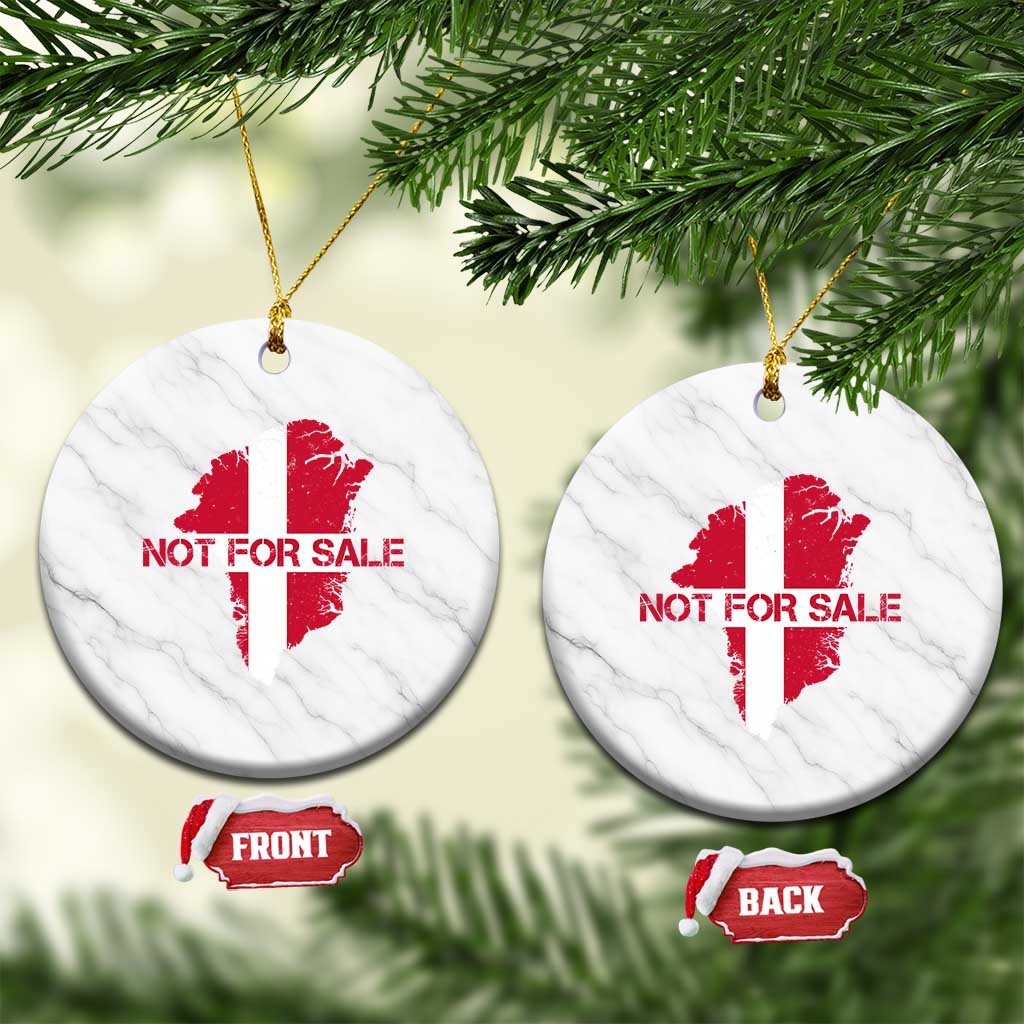 Denmark Stand With Greenland Not For Sale Ceramic Ornament Danish Flag Unity Support Protest