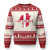 Denmark Stand With Greenland Not For Sale Ugly Christmas Sweater Danish Flag Unity Support Protest