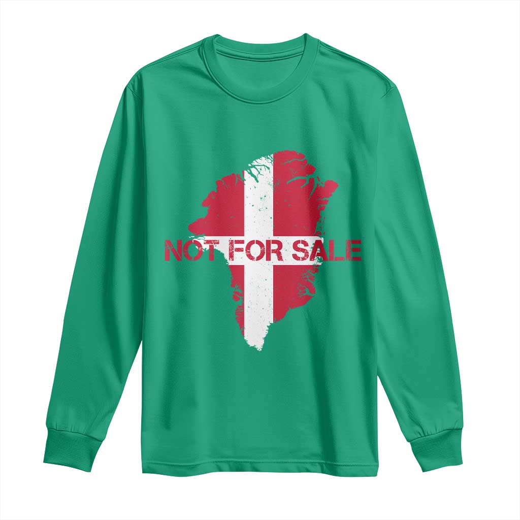 Denmark Stand With Greenland Not For Sale Long Sleeve Shirt Danish Flag Unity Support Protest