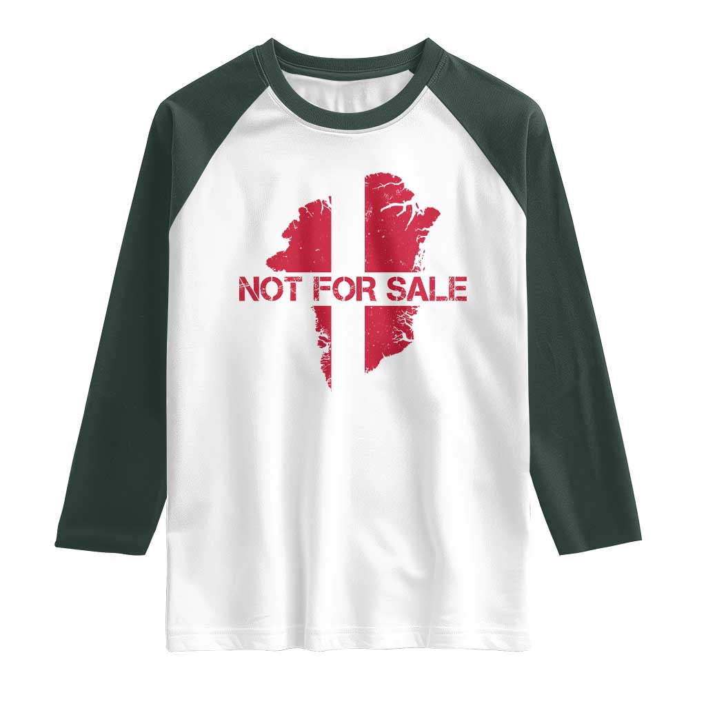 Denmark Stand With Greenland Not For Sale Raglan Shirt Danish Flag Unity Support Protest