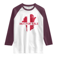 Denmark Stand With Greenland Not For Sale Raglan Shirt Danish Flag Unity Support Protest