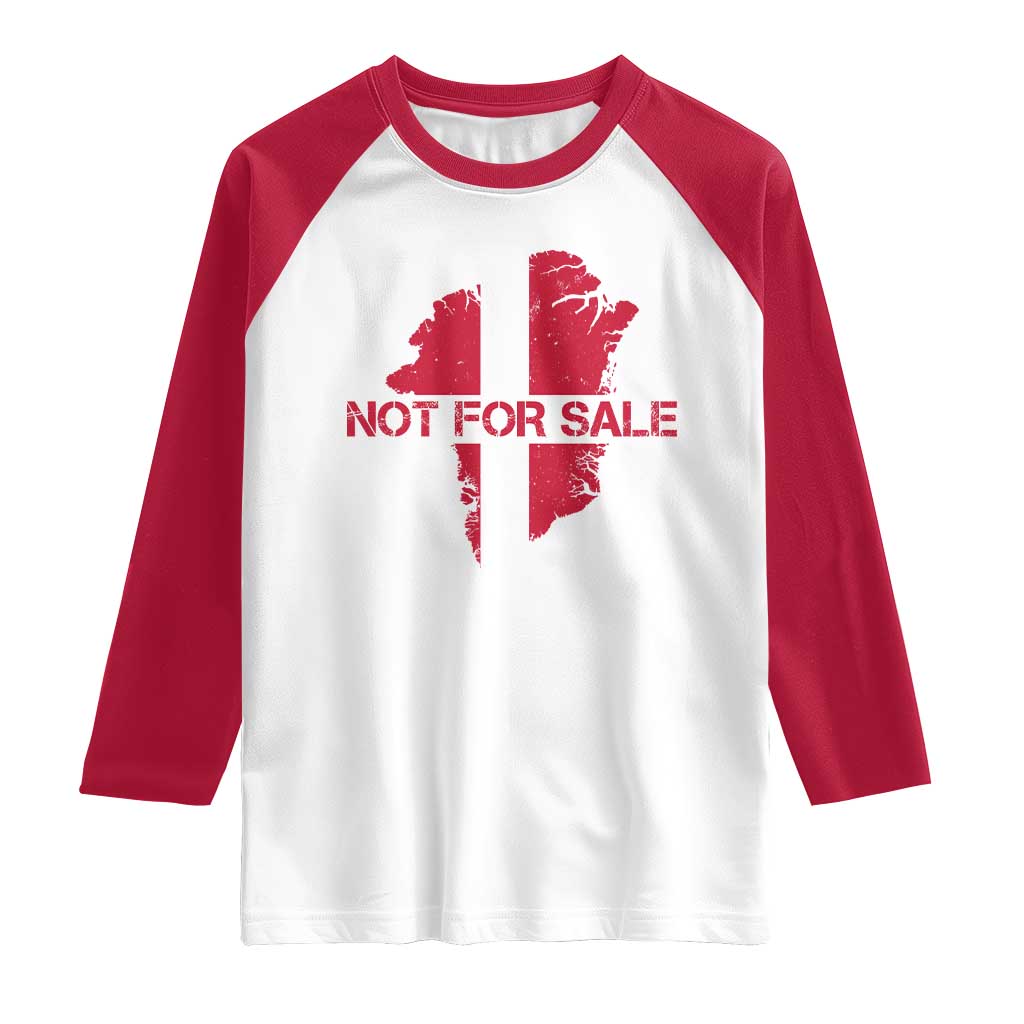 Denmark Stand With Greenland Not For Sale Raglan Shirt Danish Flag Unity Support Protest