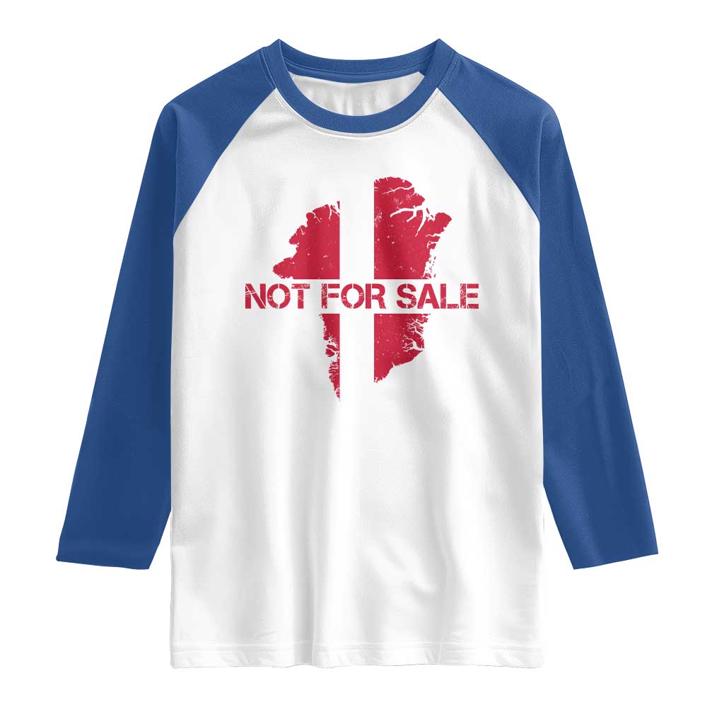 Denmark Stand With Greenland Not For Sale Raglan Shirt Danish Flag Unity Support Protest