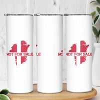 Denmark Stand With Greenland Not For Sale Skinny Tumbler Danish Flag Unity Support Protest