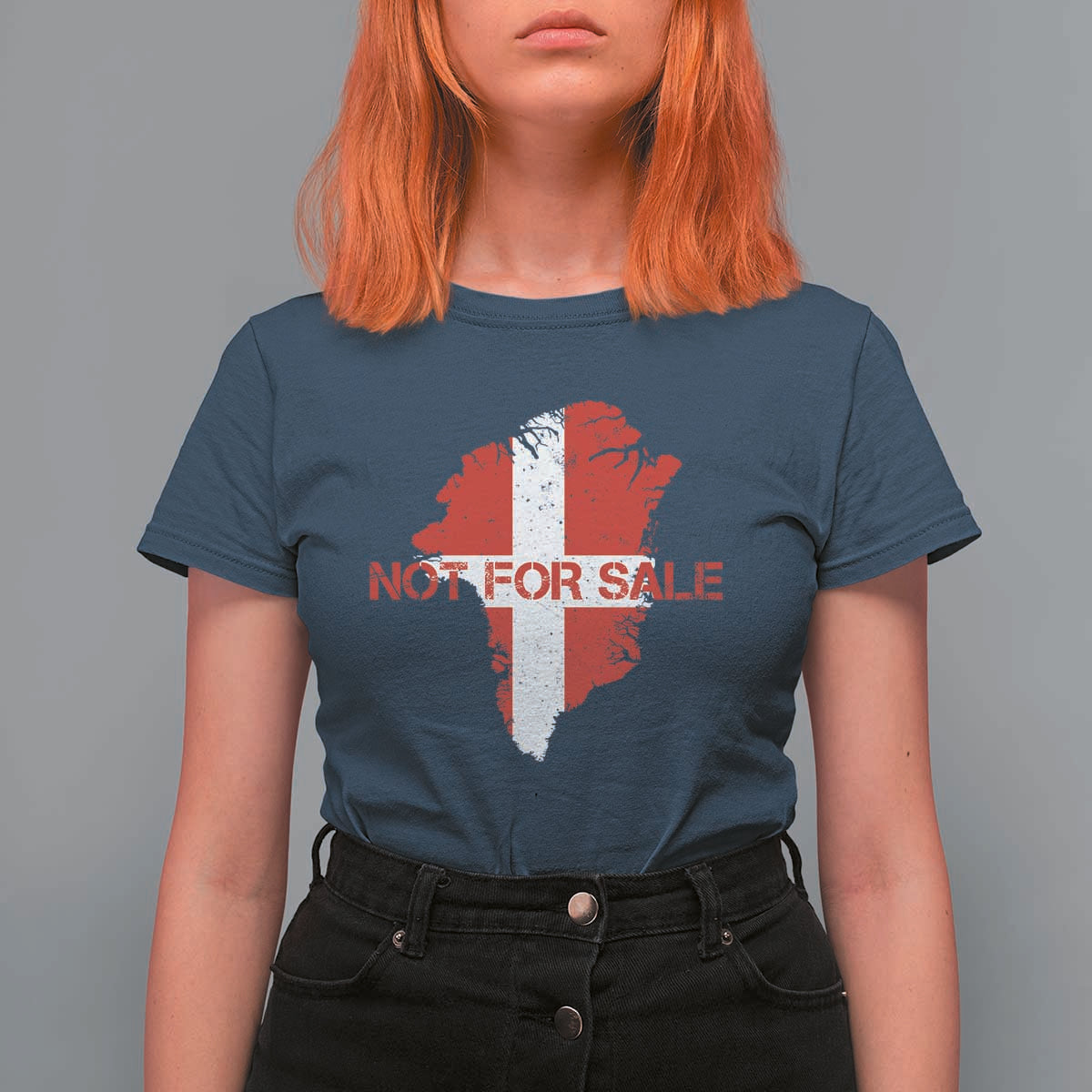 Denmark Stand With Greenland Not For Sale T Shirt For Women Danish Flag Unity Support Protest