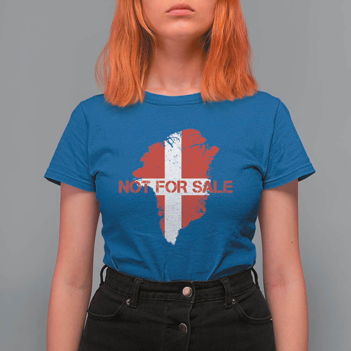 Denmark Stand With Greenland Not For Sale T Shirt For Women Danish Flag Unity Support Protest