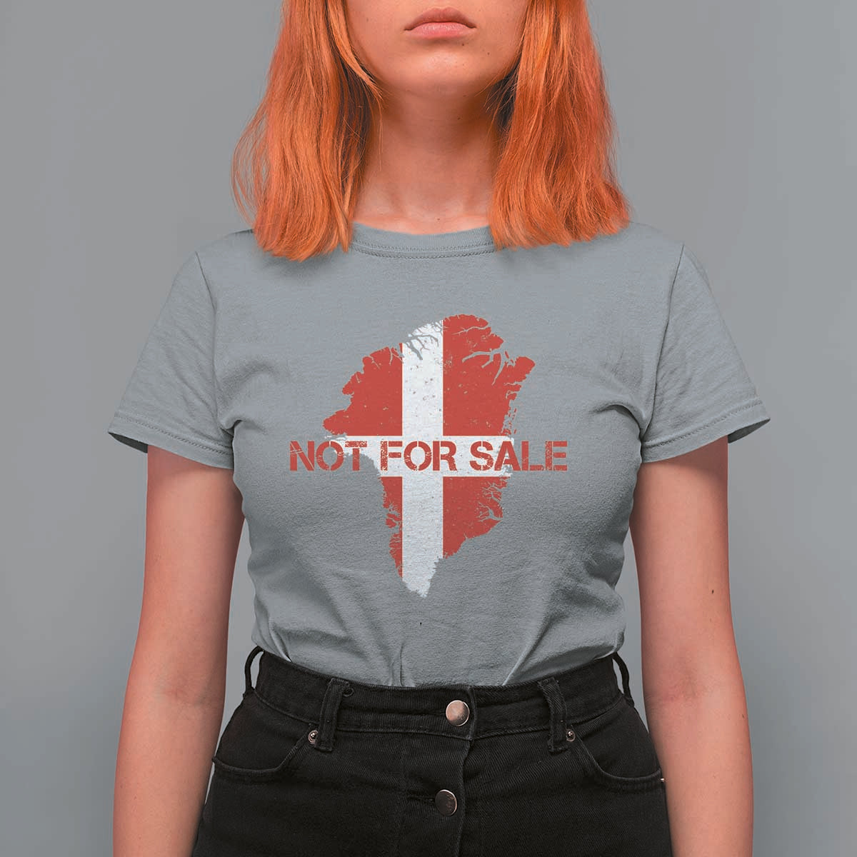 Denmark Stand With Greenland Not For Sale T Shirt For Women Danish Flag Unity Support Protest