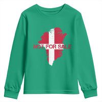 Denmark Stand With Greenland Not For Sale Youth Sweatshirt Danish Flag Unity Support Protest