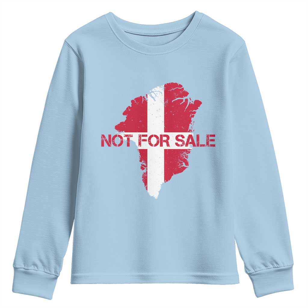 Denmark Stand With Greenland Not For Sale Youth Sweatshirt Danish Flag Unity Support Protest
