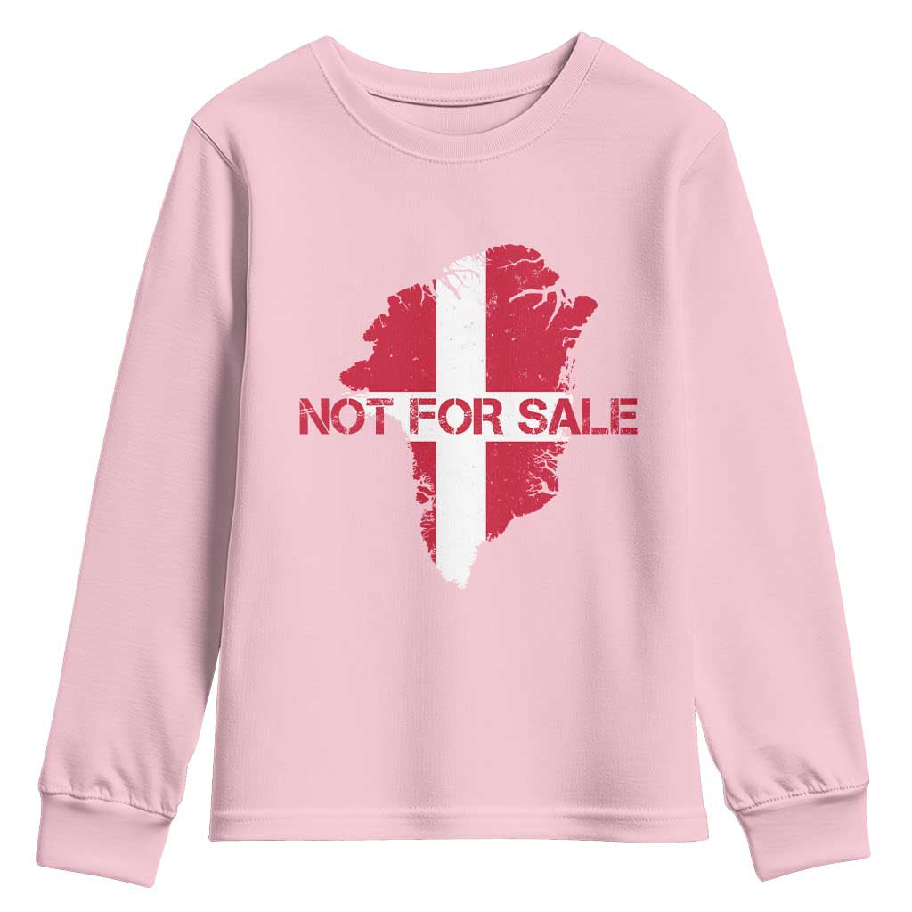 Denmark Stand With Greenland Not For Sale Youth Sweatshirt Danish Flag Unity Support Protest