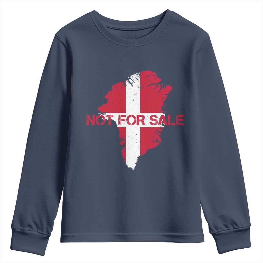 Denmark Stand With Greenland Not For Sale Youth Sweatshirt Danish Flag Unity Support Protest