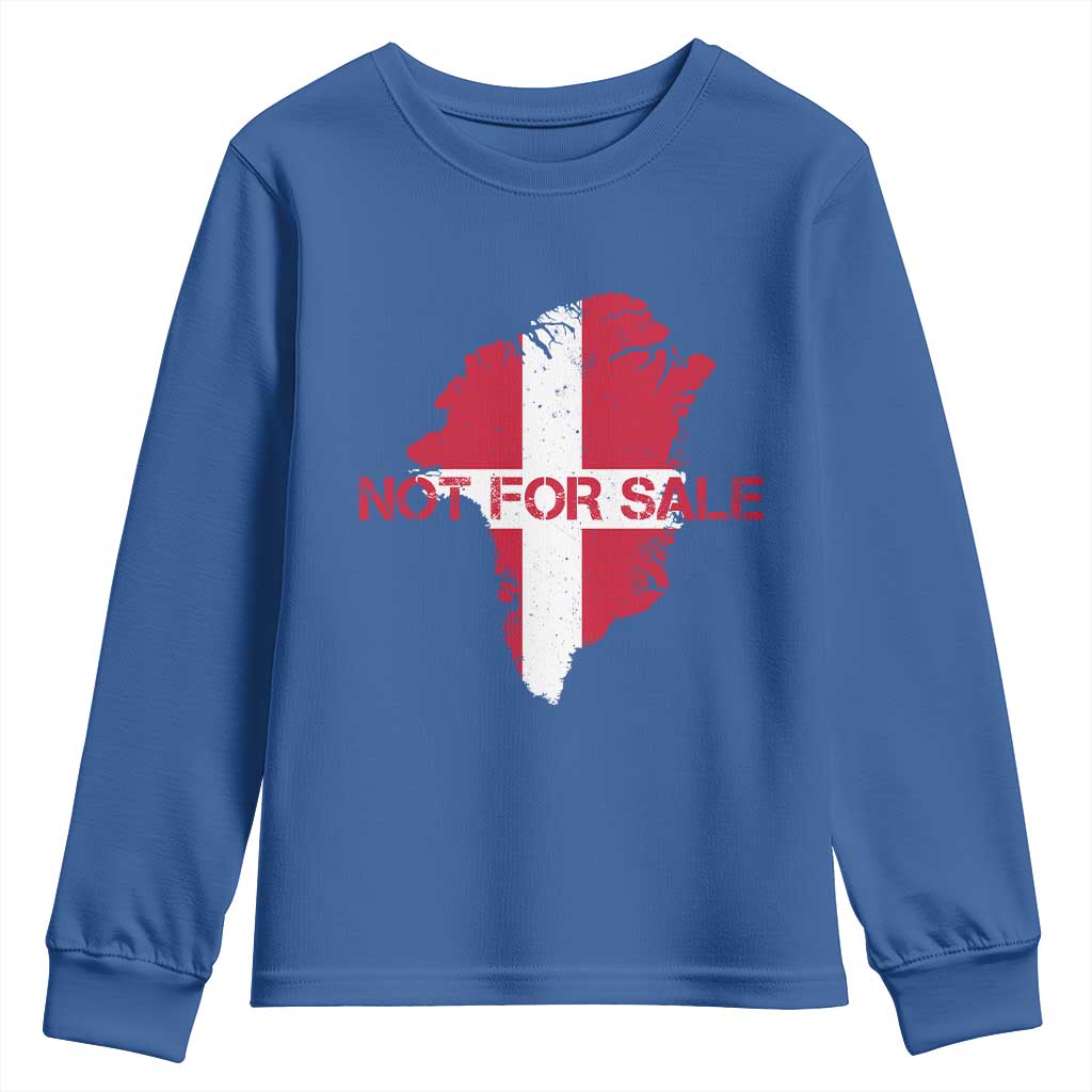 Denmark Stand With Greenland Not For Sale Youth Sweatshirt Danish Flag Unity Support Protest