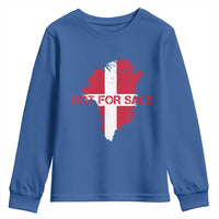 Denmark Stand With Greenland Not For Sale Youth Sweatshirt Danish Flag Unity Support Protest