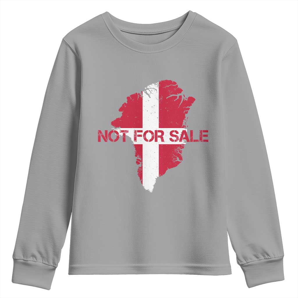 Denmark Stand With Greenland Not For Sale Youth Sweatshirt Danish Flag Unity Support Protest