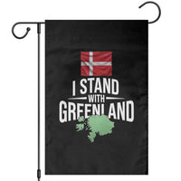 Denmark I Stand With Greenland Garden Flag Danish Flag and Map Unity Support Protest