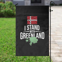 Denmark I Stand With Greenland Garden Flag Danish Flag and Map Unity Support Protest