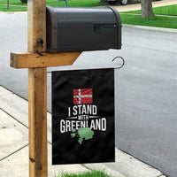 Denmark I Stand With Greenland Garden Flag Danish Flag and Map Unity Support Protest