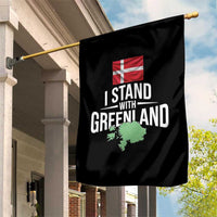 Denmark I Stand With Greenland Garden Flag Danish Flag and Map Unity Support Protest