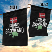 Denmark I Stand With Greenland Garden Flag Danish Flag and Map Unity Support Protest