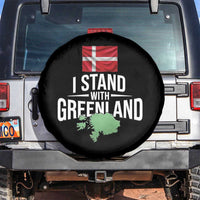 Denmark I Stand With Greenland Spare Tire Cover Danish Flag and Map Unity Support Protest