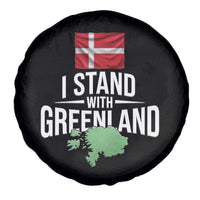 Denmark I Stand With Greenland Spare Tire Cover Danish Flag and Map Unity Support Protest