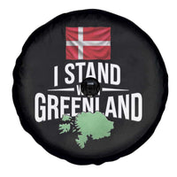 Denmark I Stand With Greenland Spare Tire Cover Danish Flag and Map Unity Support Protest