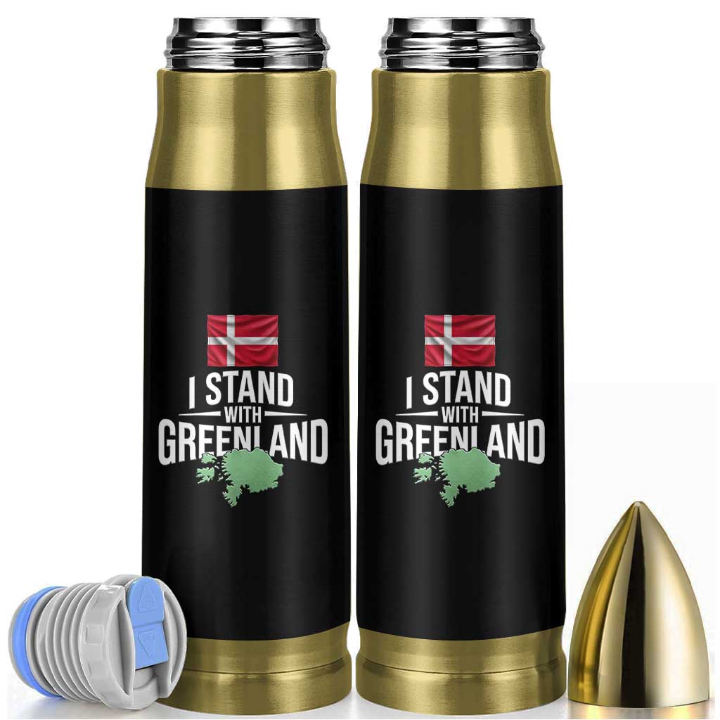 Denmark I Stand With Greenland Bullet Tumbler Danish Flag and Map Unity Support Protest