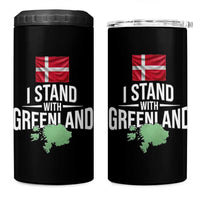 Denmark I Stand With Greenland 4 in 1 Can Cooler Tumbler Danish Flag and Map Unity Support Protest