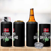 Denmark I Stand With Greenland 4 in 1 Can Cooler Tumbler Danish Flag and Map Unity Support Protest