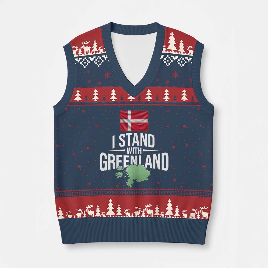 I Stand With The People of Iran V-Neck Knit Sweater Vest Iranian Revolution Freedom Supporter