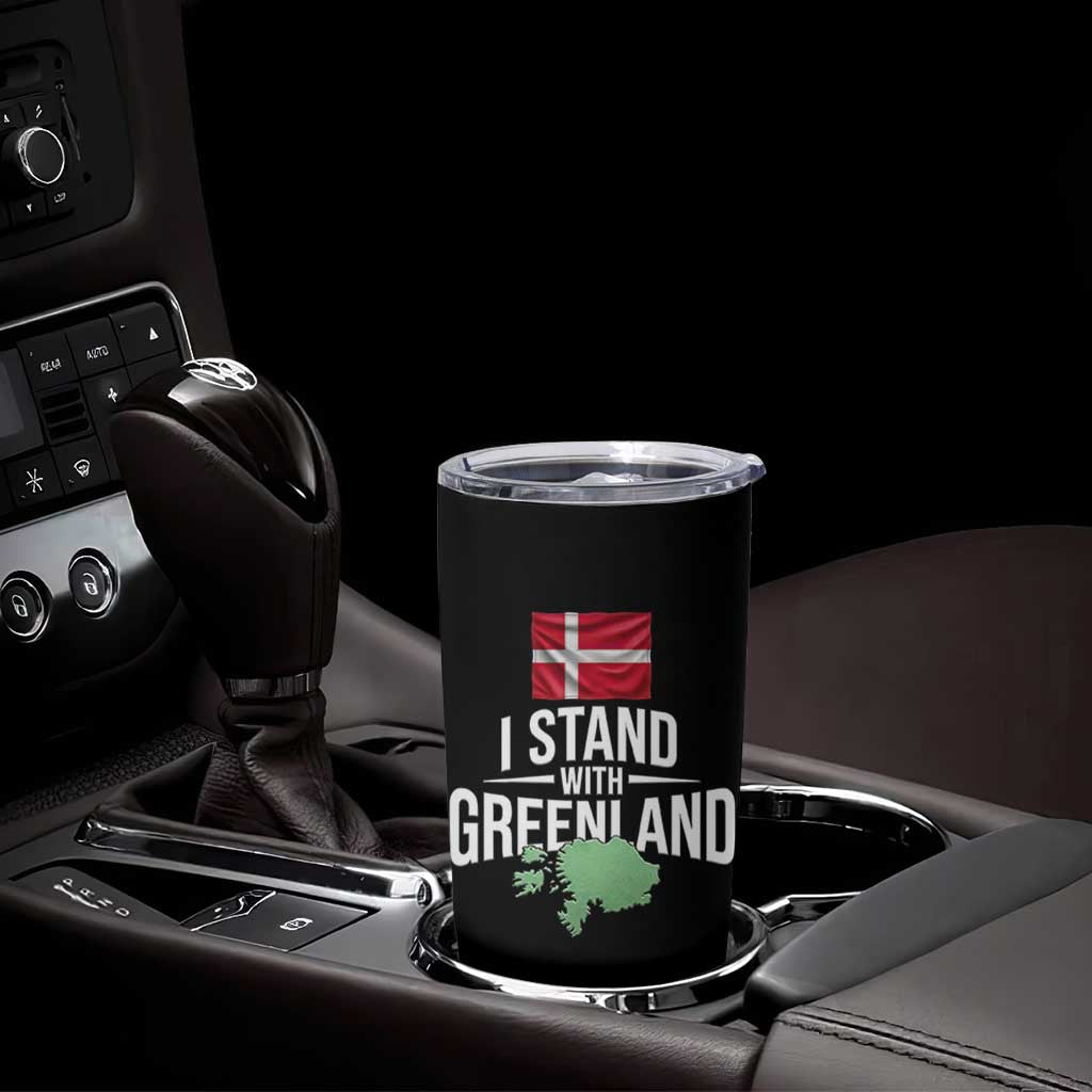 Denmark I Stand With Greenland Tumbler Cup Danish Flag and Map Unity Support Protest