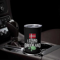 Denmark I Stand With Greenland Tumbler Cup Danish Flag and Map Unity Support Protest