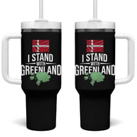 Denmark I Stand With Greenland Tumbler With Handle Danish Flag and Map Unity Support Protest