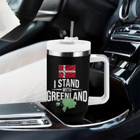 Denmark I Stand With Greenland Tumbler With Handle Danish Flag and Map Unity Support Protest