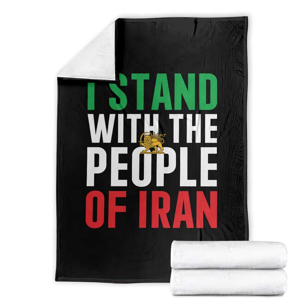 I Stand With The People of Iran Throw Blanket Iranian Revolution Freedom Supporter