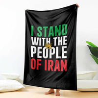 I Stand With The People of Iran Throw Blanket Iranian Revolution Freedom Supporter