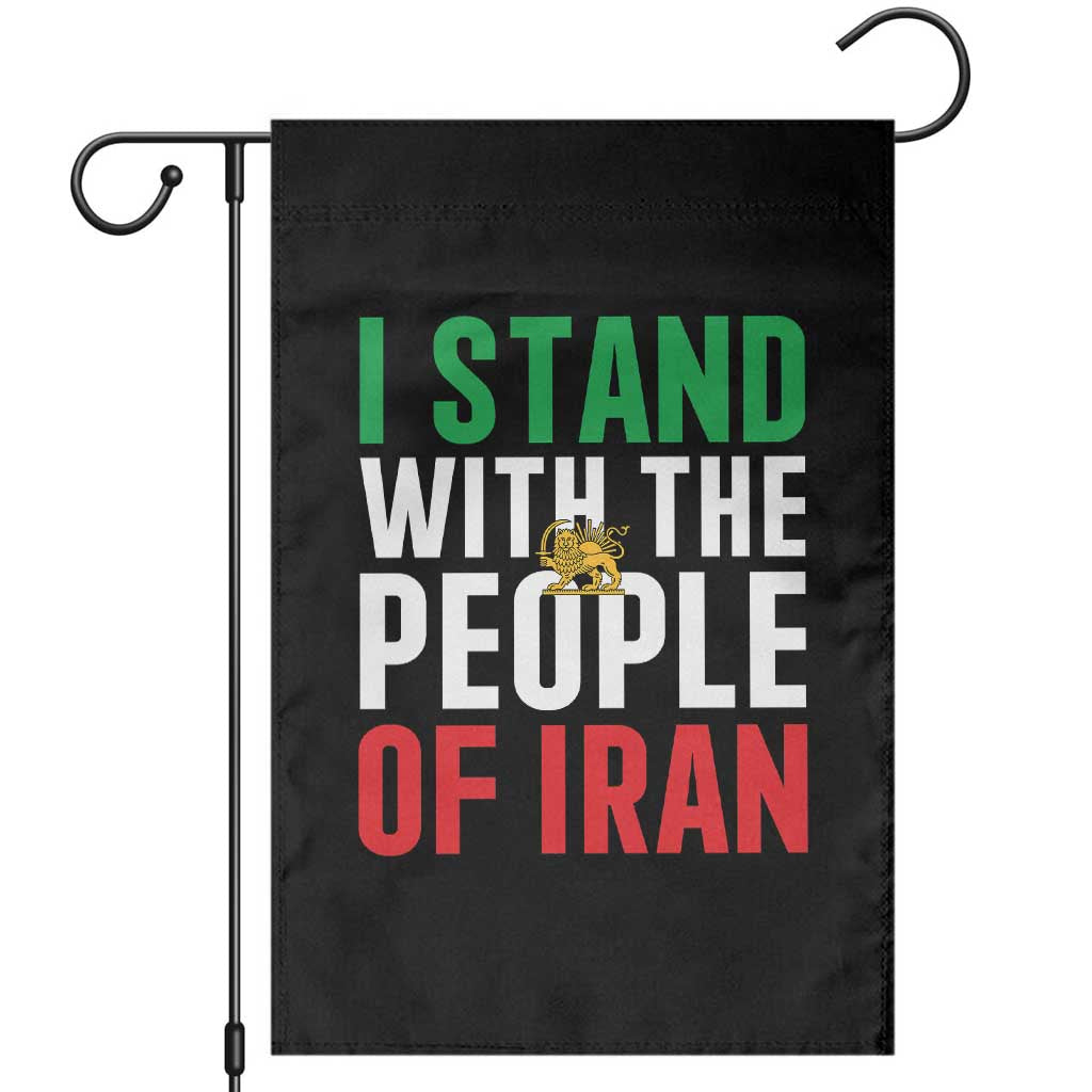 I Stand With The People of Iran Garden Flag Iranian Revolution Freedom Supporter
