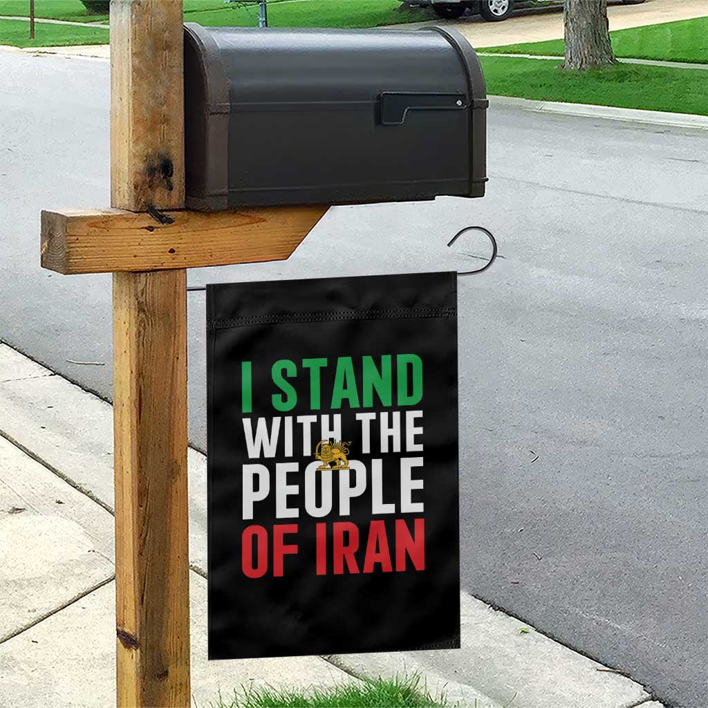I Stand With The People of Iran Garden Flag Iranian Revolution Freedom Supporter
