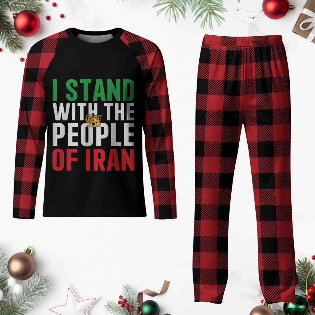 Denmark I Stand With Greenland Plaid Pajama Set Danish Flag and Map Unity Support Protest