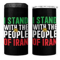I Stand With The People of Iran 4 in 1 Can Cooler Tumbler Iranian Revolution Freedom Supporter