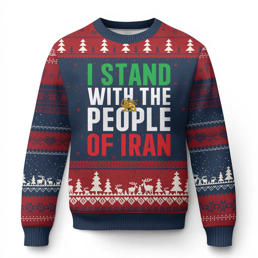 Denmark I Stand With Greenland Ugly Christmas Sweater Danish Flag and Map Unity Support Protest